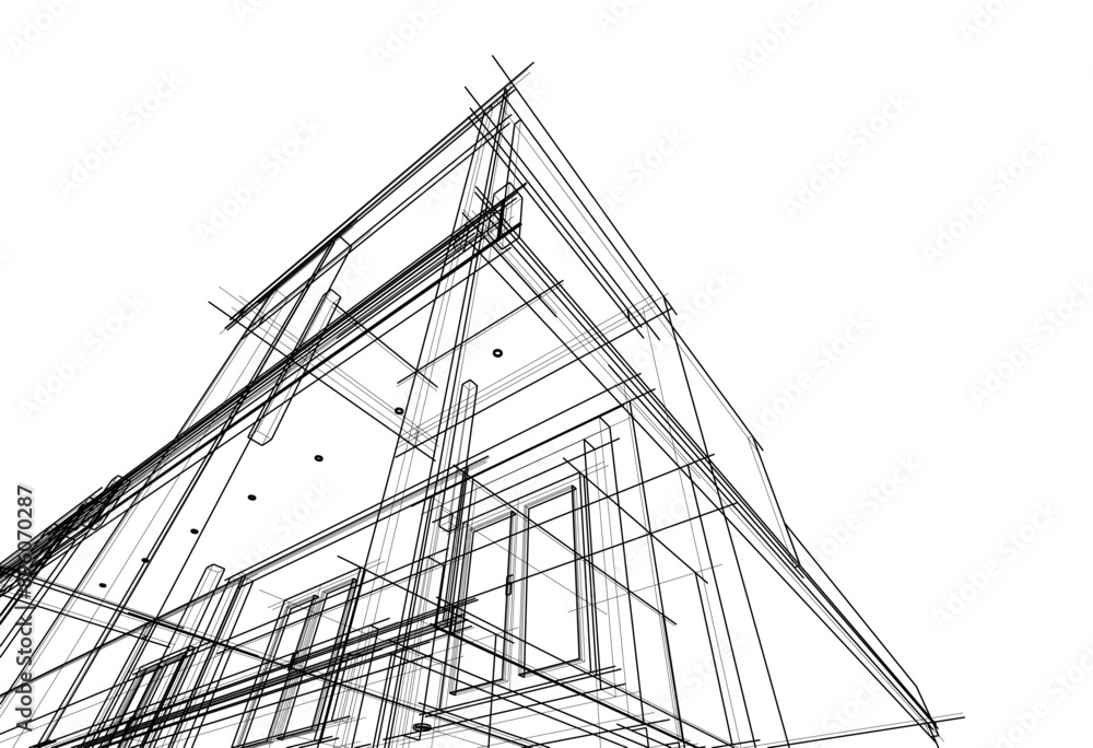 3d rendering of a modern building 3d rendering of a modern building