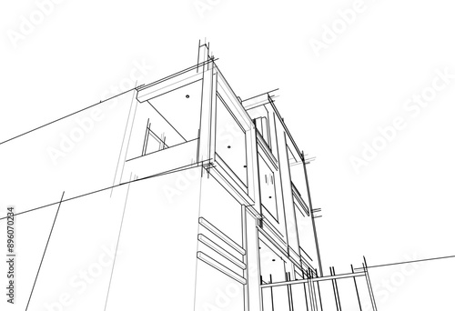 3d rendering of a modern building