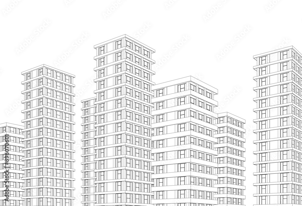 3d rendering of a modern building 3d rendering of a modern building