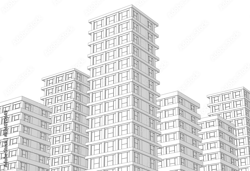 3d rendering of a modern building 3d rendering of a modern building