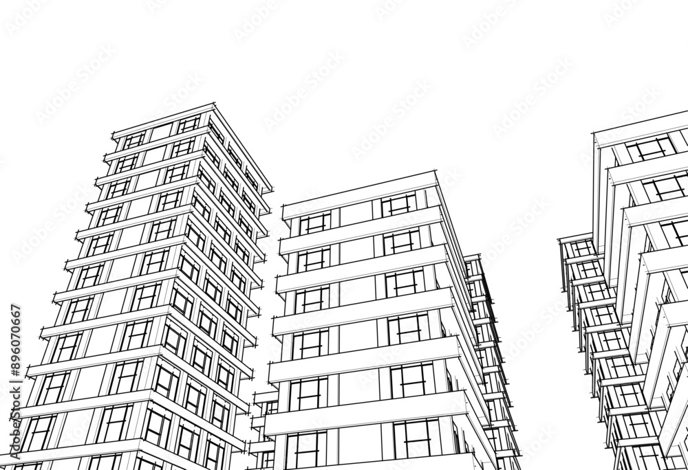 3d rendering of a modern building 3d rendering of a modern building