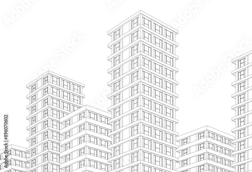3d rendering of a modern building