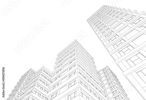 sketch of building