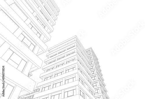 3d rendering of a modern building