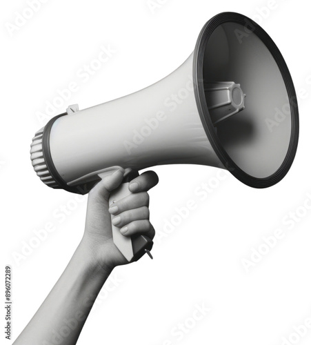 PNG Hand holding white megaphone