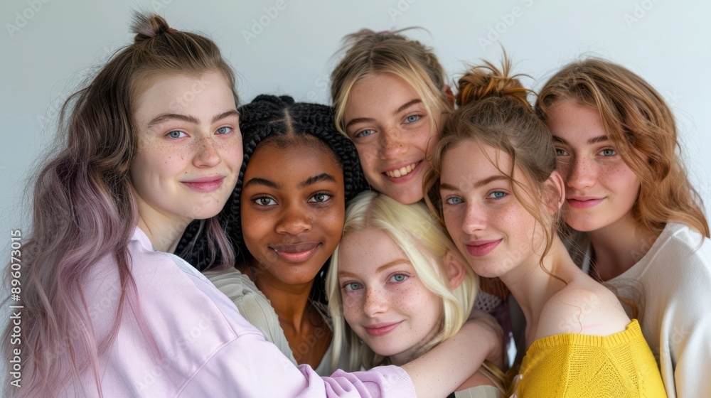 The group of smiling friends The group of smiling friends