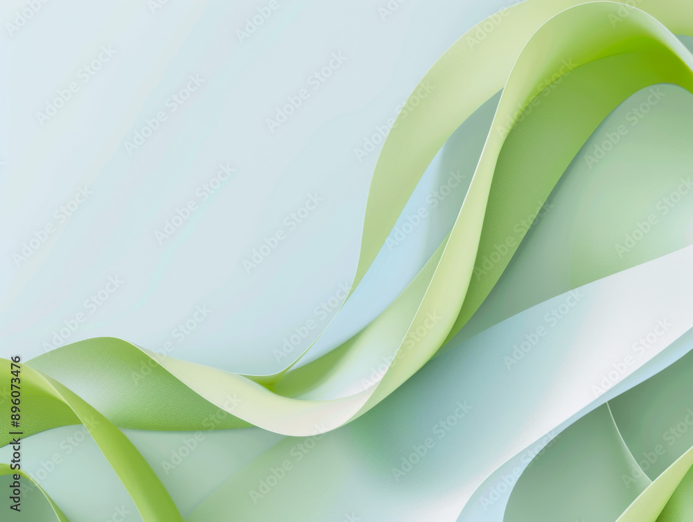 Obraz premium Bright Green and Blue Abstract Background, Generative AI Illustration