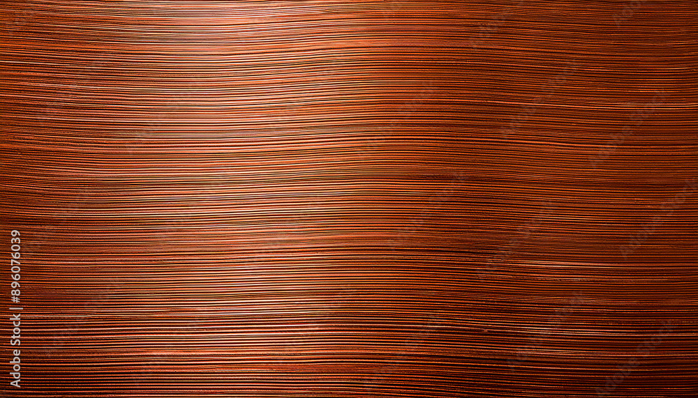 Flat lay surface of brushed copper texture background with space to copy, panoramic view Flat lay surface of brushed copper texture background with space to copy, panoramic view