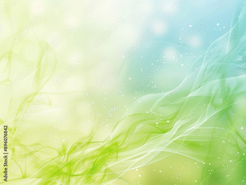 Bright Green and Blue Abstract Background, Generative AI Illustration Bright Green and Blue Abstract Background, Generative AI Illustration
