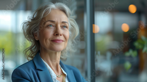 Portrait of a happy senior business woman in the office