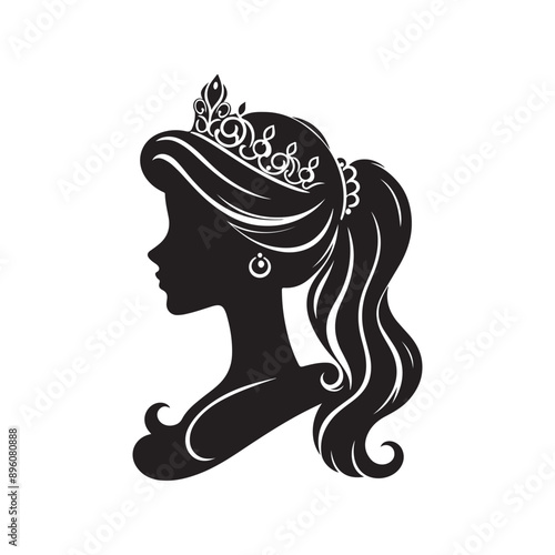 Princess profile vector