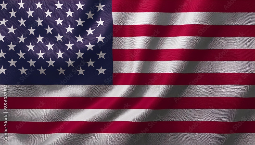 Close-up of the American flag waving, highlighting its stars and stripes, representing patriotism and national pride in the United States. Close-up of the American flag waving, highlighting its stars and stripes, representing patriotism and national pride in the United States.