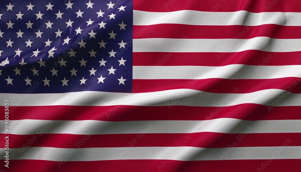 Close-up of the American flag waving, highlighting its stars and stripes, representing patriotism and national pride in the United States. Close-up of the American flag waving, highlighting its stars and stripes, representing patriotism and national pride in the United States.