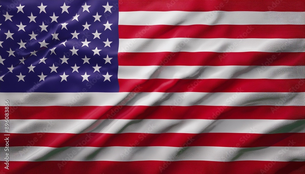 Close-up of the American flag waving, highlighting its stars and stripes, representing patriotism and national pride in the United States. Close-up of the American flag waving, highlighting its stars and stripes, representing patriotism and national pride in the United States.