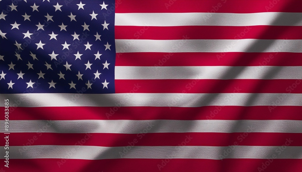 Close-up of the American flag waving in sunlight, highlighting its stars and stripes, symbolizing patriotism and national pride. Close-up of the American flag waving in sunlight, highlighting its stars and stripes, symbolizing patriotism and national pride.