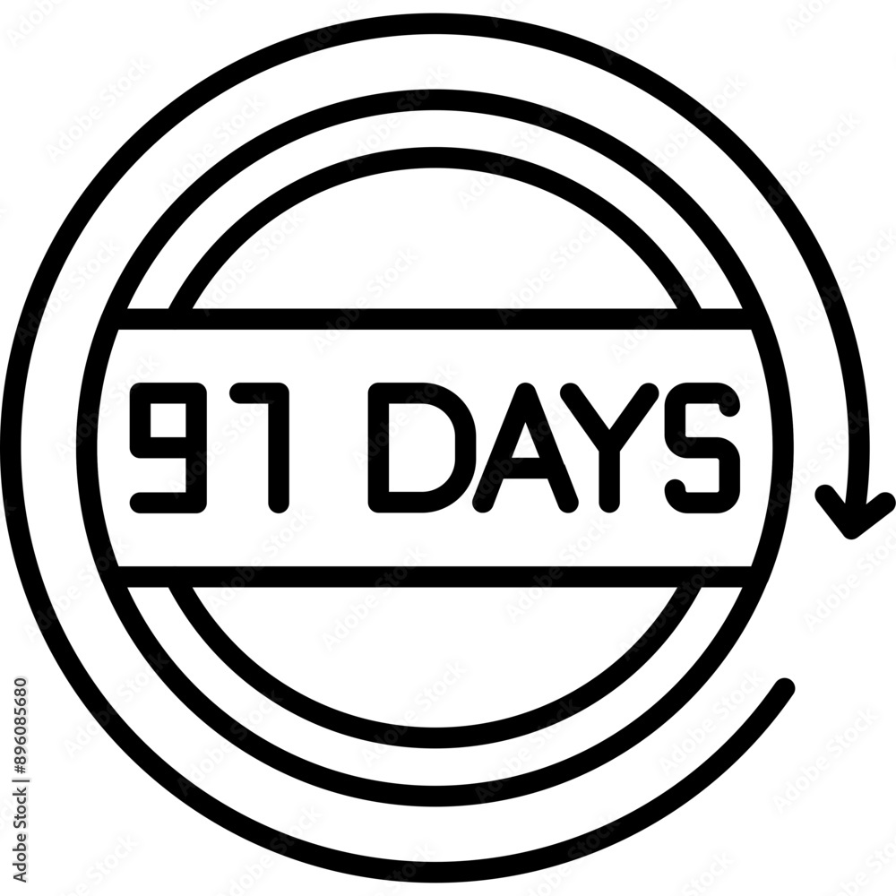 91 Days Return Icon