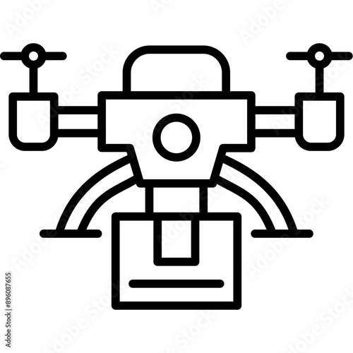 Drone Fast Delivery Icon