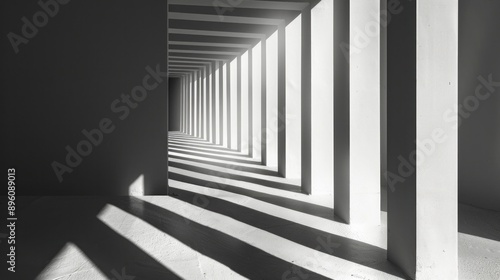 A mesmerizing interplay of light and shadow  creating an optical illusion that draws the viewer in.