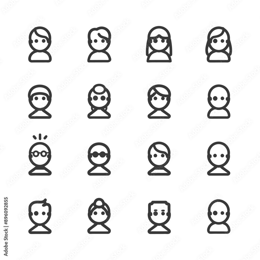 minimalist line art icon group collection set logo symbol minimalist line art icon group collection set logo symbol