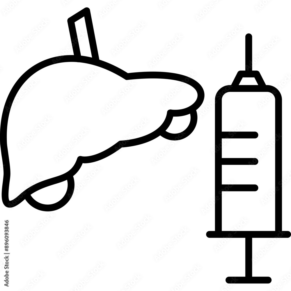 Obraz premium Hepatitis Vaccine Icon