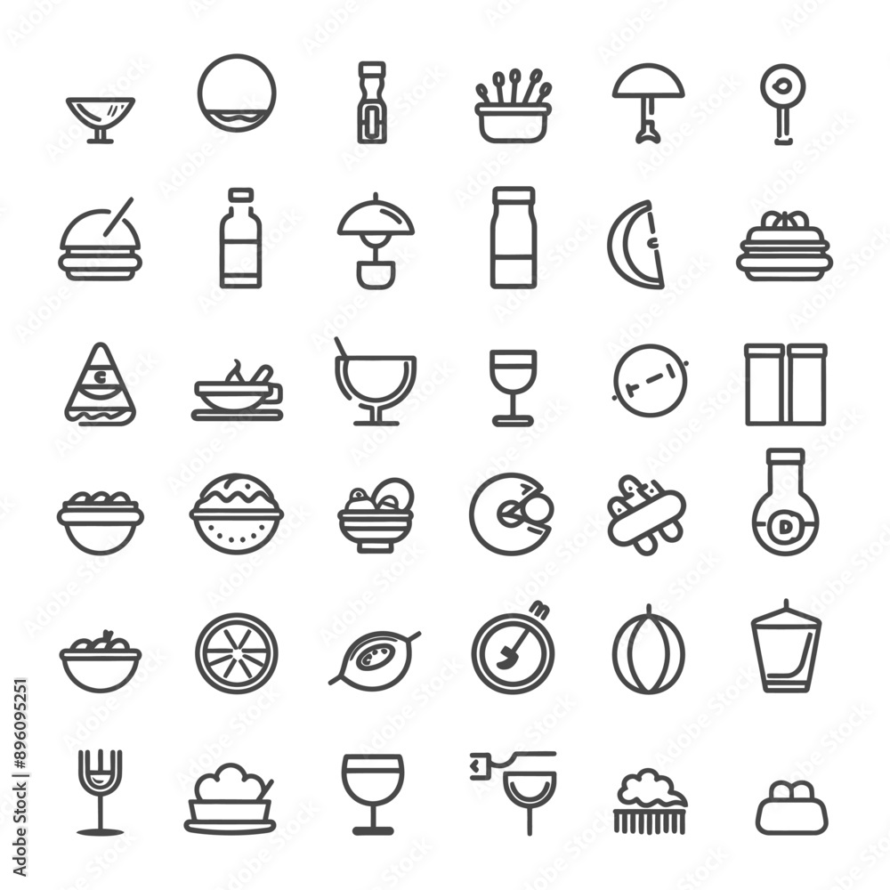 minimalist line art icon menu collection set logo symbol minimalist line art icon menu collection set logo symbol