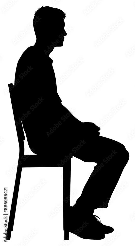PNG Man sitting on chair silhouette furniture person. PNG Man sitting on chair silhouette furniture person.