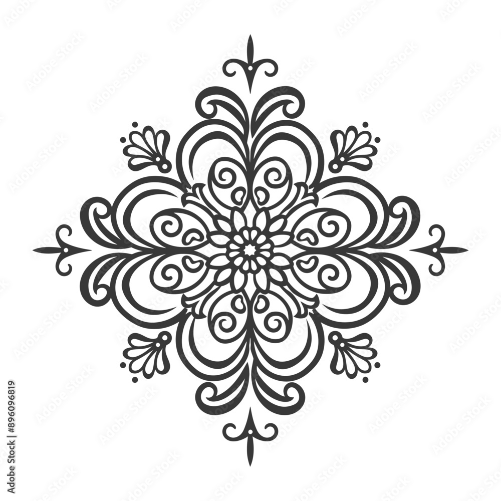 minimalist line art icon baroque ornament with filigree floral logo symbol minimalist line art icon baroque ornament with filigree floral logo symbol