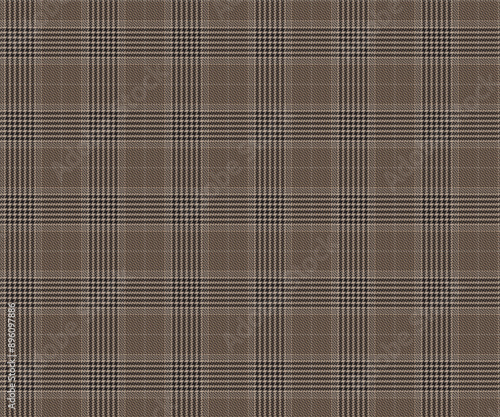 Plaid pattern, brown, black, seamless for textiles and design clothing, skirts, pants, aprons, tablecloths, blankets or decorative fabrics. Vector illustration.