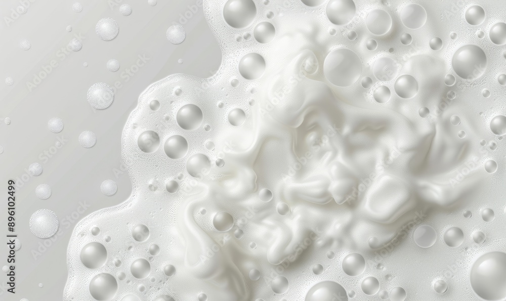 The top view of shampoo, gel or facial mousse lather isolated on a transparent background. Realistic soap sud texture. The top view of shampoo, gel or facial mousse lather isolated on a transparent background. Realistic soap sud texture.
