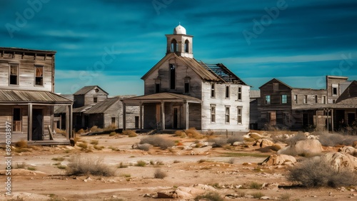 Bodie Ghost Town: Historic Charm Under Blue Skies photo