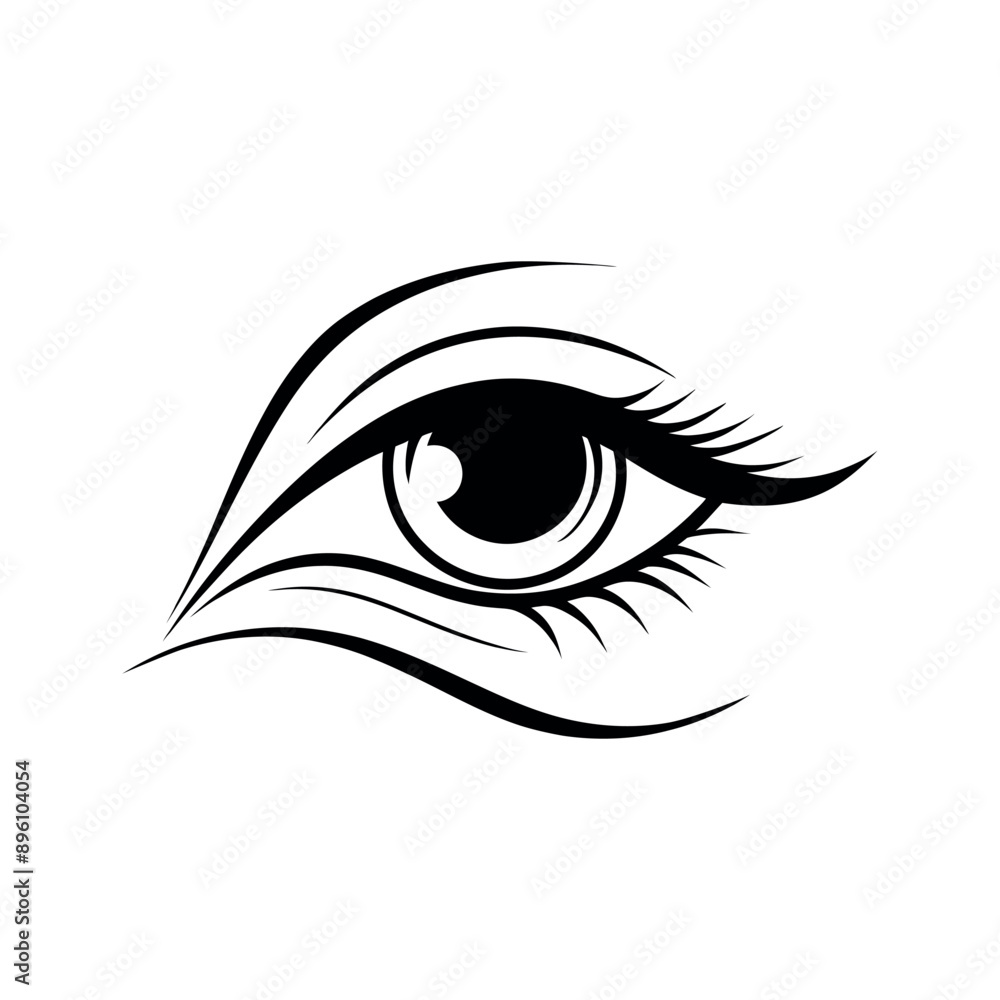 Fototapeta premium Beautiful drawing of eye. Vector illustration