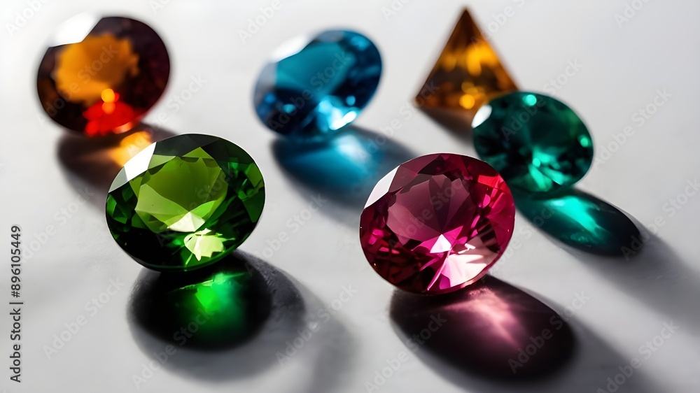 Fototapeta premium blue and green stones