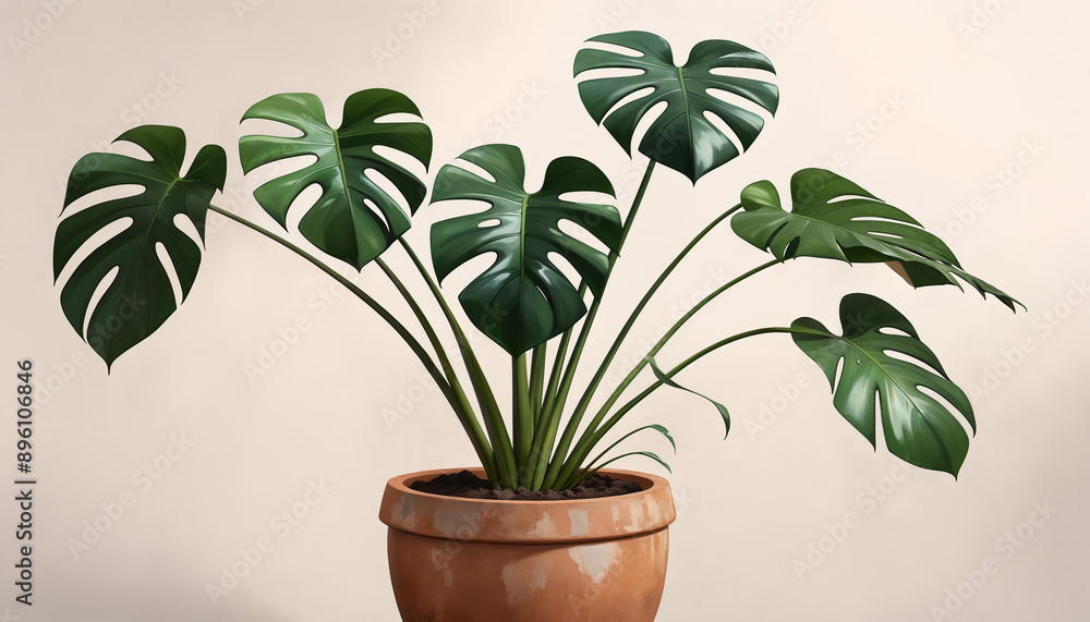 Monstera plant in pot Monstera plant in pot