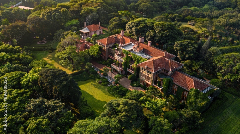 A sprawling mansion nestled amidst a lush green estate, its architecture a harmonious blend of classic and modern styles. A sprawling mansion nestled amidst a lush green estate, its architecture a harmonious blend of classic and modern styles.