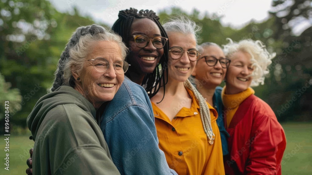 The group of smiling friends The group of smiling friends