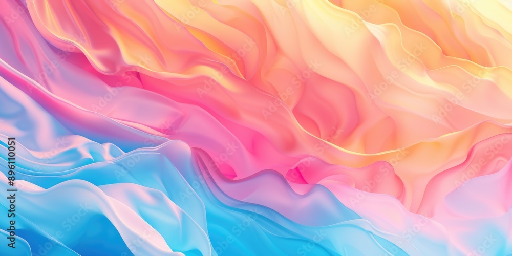 Obraz premium A detailed view of a vibrant artwork featuring flowing colors