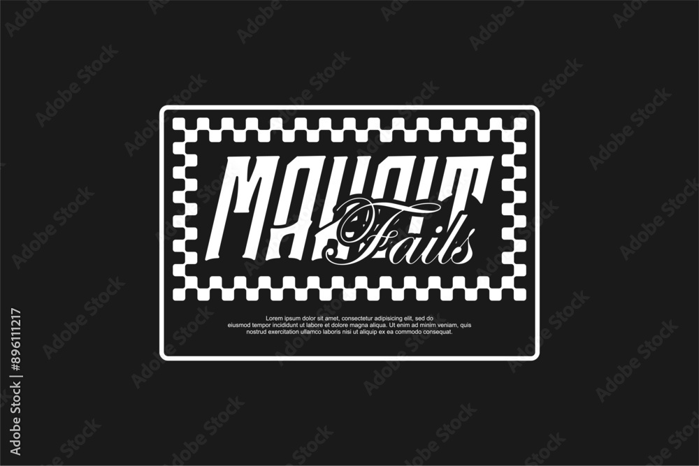 Obraz premium y2k retro vintage logo asset for fashion urban streetwear