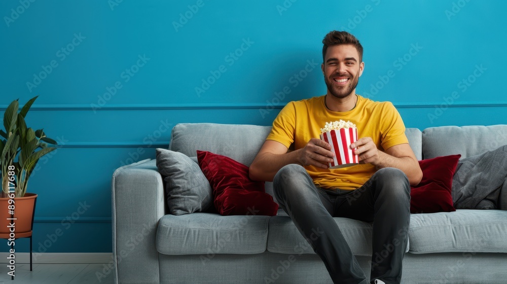 The man with popcorn The man with popcorn