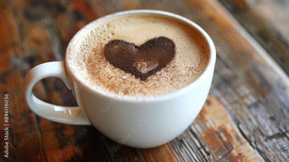 a cup of cappuccino with a heart drawn a cup of cappuccino with a heart drawn
