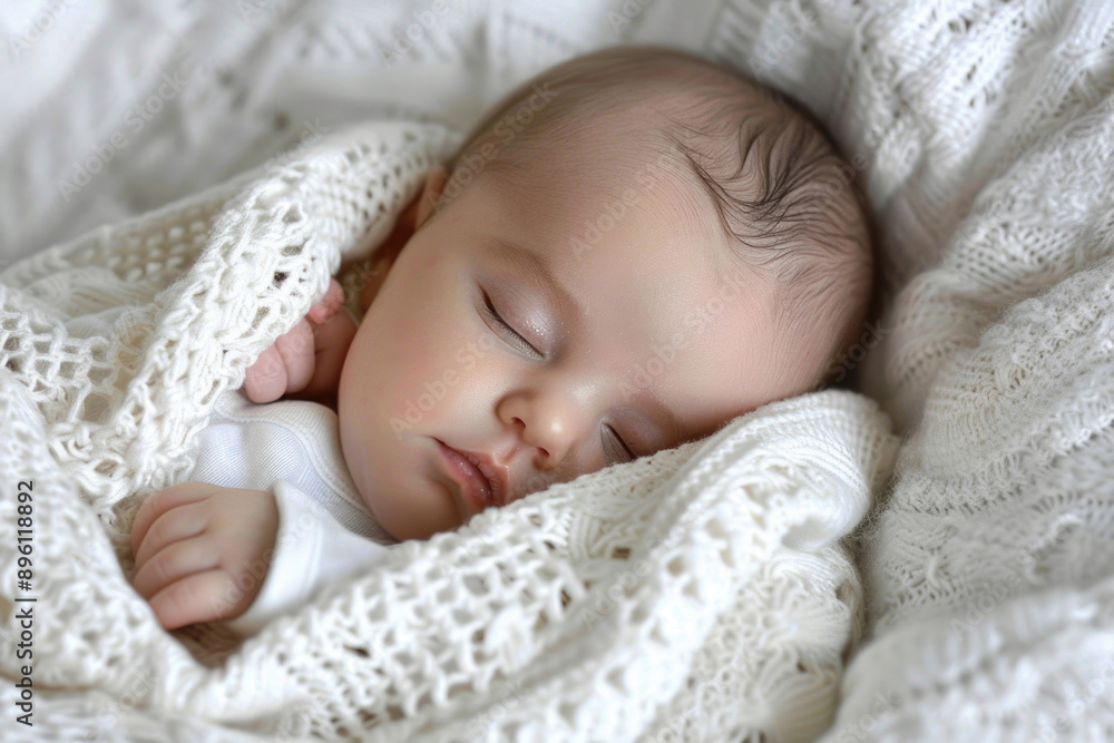 Little angel in a white cocoon Little angel in a white cocoon