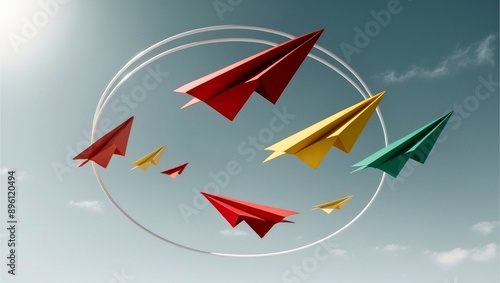 colorful paper airplanes background Free Download colorful paper airplanes background - GFXLoad