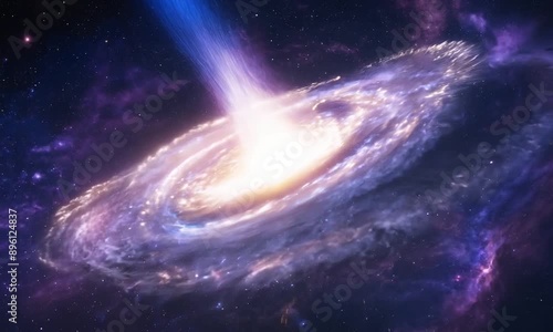 A supernova explosion in a distant galaxy. 4K Video hyperrealistic