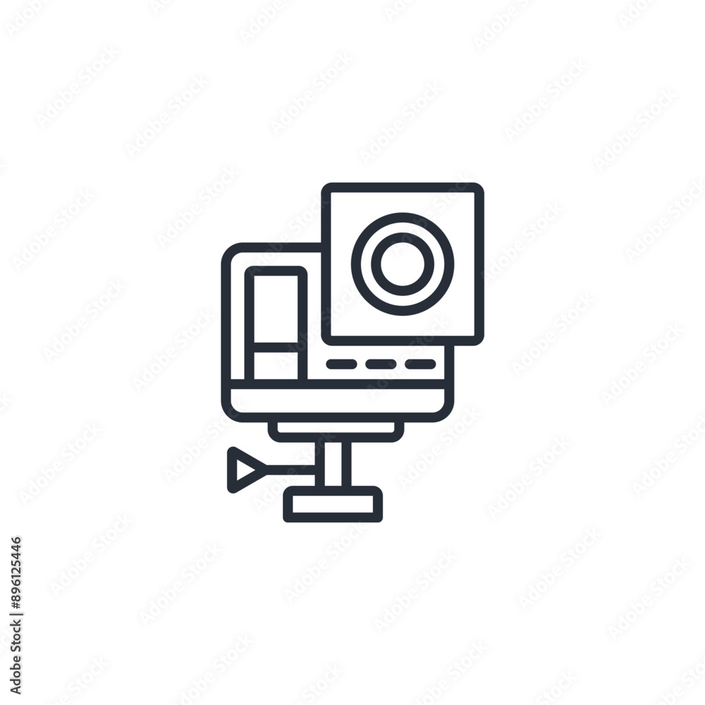 Action camera icon. vector.Editable stroke.linear style sign for use web design,logo.Symbol illustration. Action camera icon. vector.Editable stroke.linear style sign for use web design,logo.Symbol illustration.