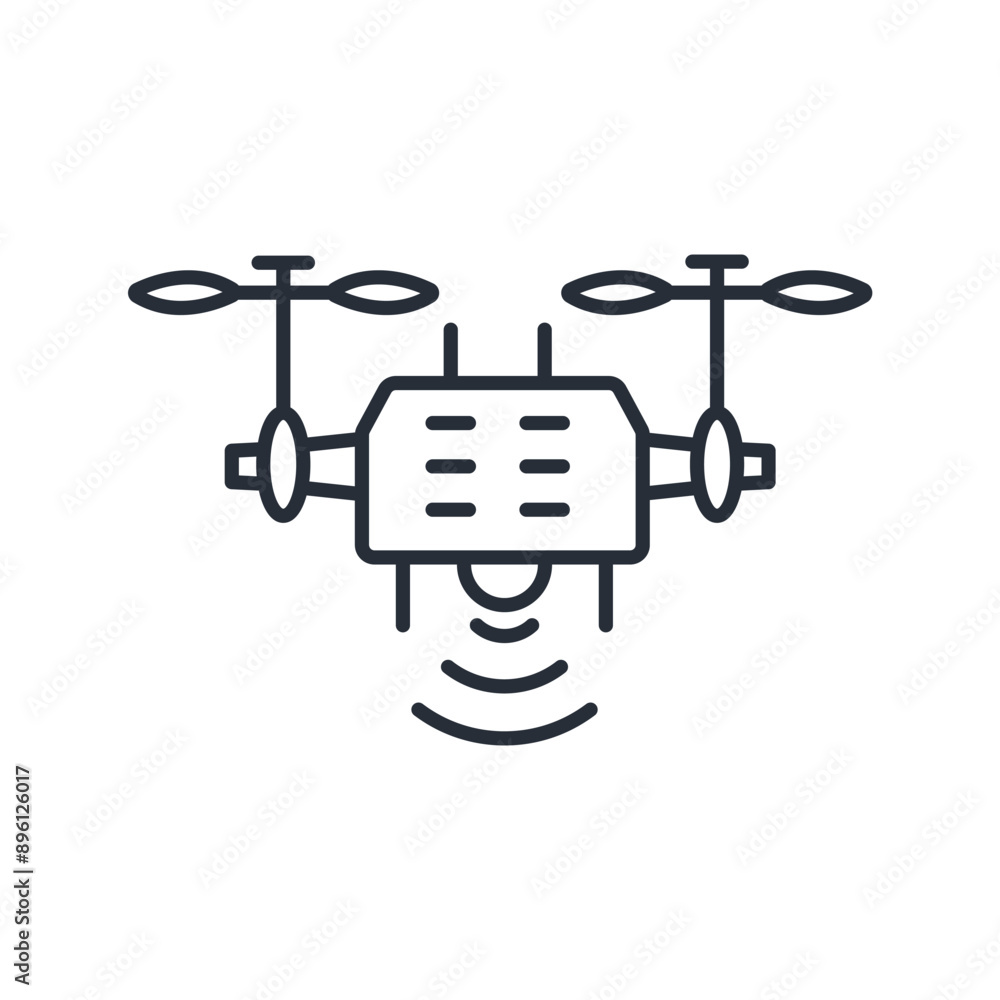 drone icon. vector.Editable stroke.linear style sign for use web design,logo.Symbol illustration. drone icon. vector.Editable stroke.linear style sign for use web design,logo.Symbol illustration.