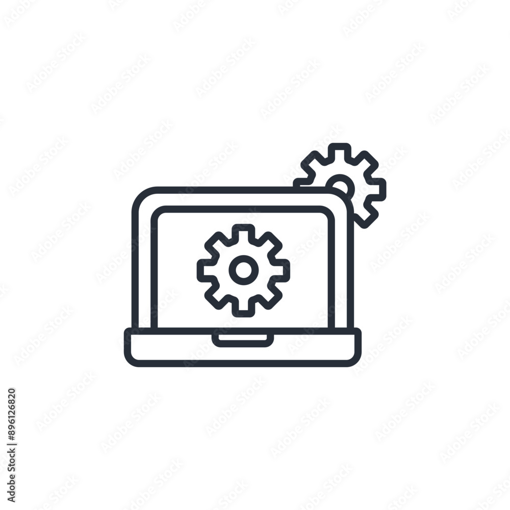 Laptop icon. vector.Editable stroke.linear style sign for use web design,logo.Symbol illustration. Laptop icon. vector.Editable stroke.linear style sign for use web design,logo.Symbol illustration.