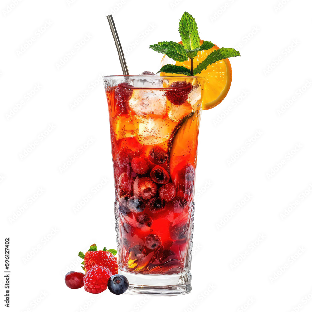 on the Beach Cocktail on white background on the Beach Cocktail on white background