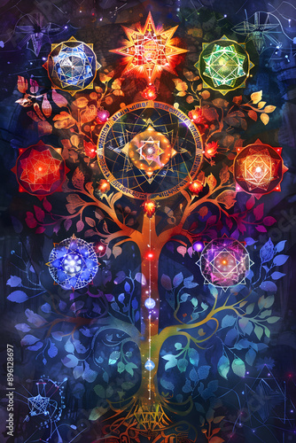 The Tree of Life - A Visual Journey Through the Spheres of the Kabbalah and Divine Emanations