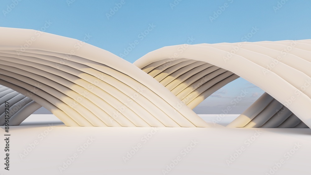 Obraz premium Futuristic architecture background 3d render