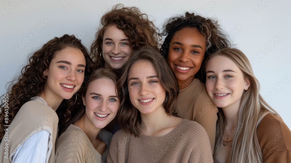 The group of smiling friends The group of smiling friends