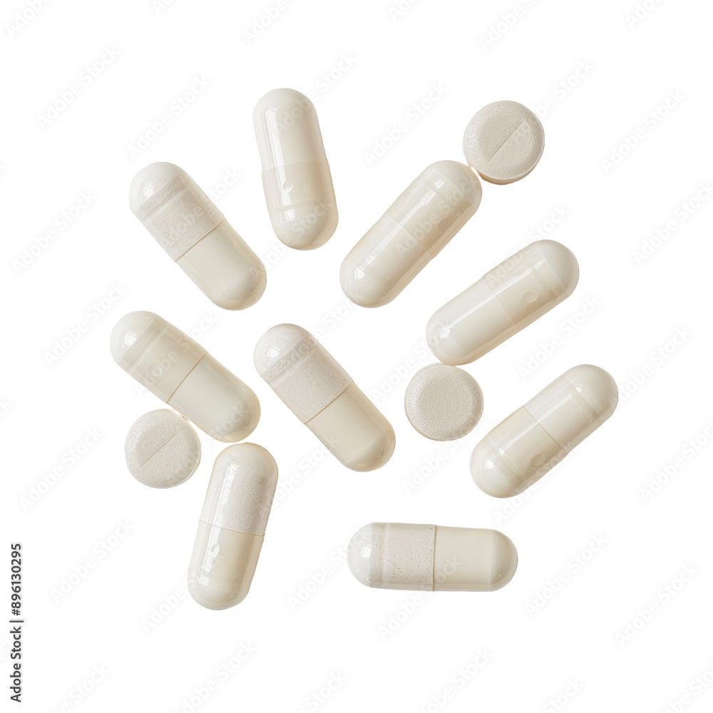 Pills on white background Pills on white background